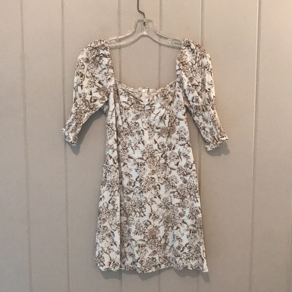 Francesca’s Linen Floral Mini Dress